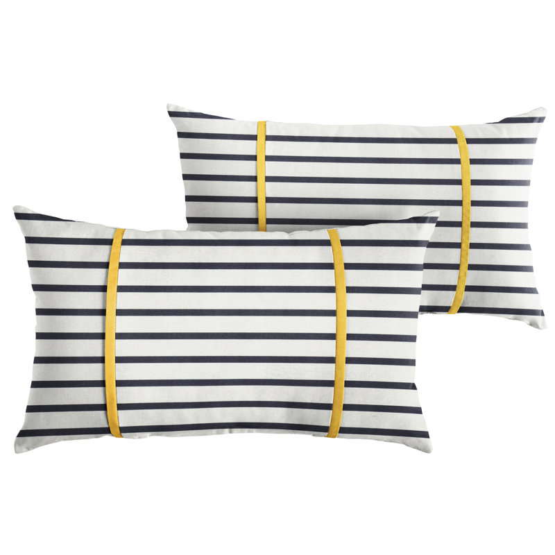 Housse et insert de coussin rectangulaire Stonebrook, 13 po x 20 po, Jaune