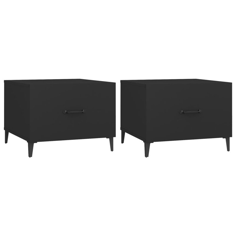 Izzybella Four Leg Coffee Table with Storage, Black
