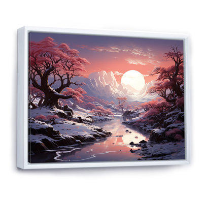 «Kawaii Winter Landscape Sunrise I», reproduction sur toile