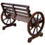 Banc en bois Rustic Wagon Wheel
