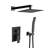 Oil-Rubbed Bronze Shower Faucet With 10" Simulated Rainfall Head And Movable Handheld Bathroom In Wall Mount Design