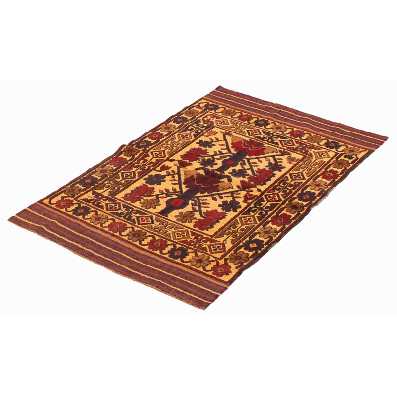 Tapis tadjik brun clair 3 pi 8 po x 5 pi 9 po