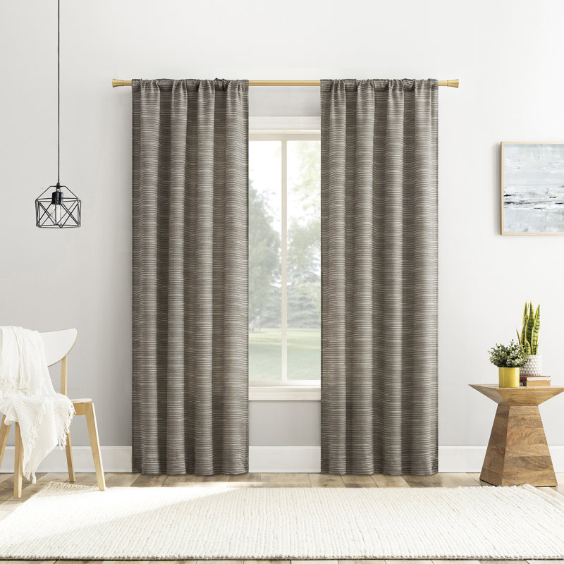 Rideau semi-transparent Laurel, Brun, L 40 po x L 84 po