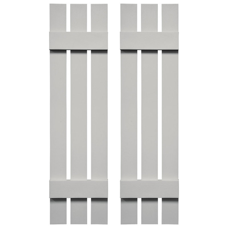 Builders Edge, paire de volets personnalisés à trois planches espacées, planche-n-lattes, Peut être peint, 45 po
