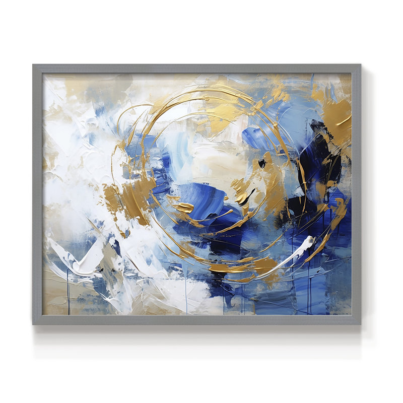 Abstrait, série CXL, reproduction encadrée, Gris, H 16 po x l 20 po