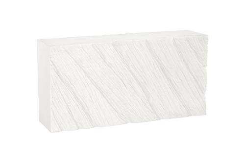 Shear Console Table, Rectangle, White Stone