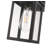 14.25 in. 1-Light Matte Black Outdoor Wall Lantern With Clear Glass Panes