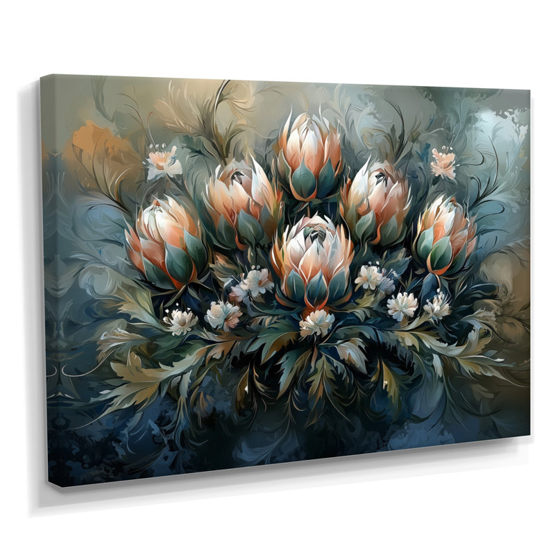 «Gray Winter Thistle Song Harmony I - Thistle», art encadré, H 12 po x l 20 po, Toile tendue, Ne s’applique pas