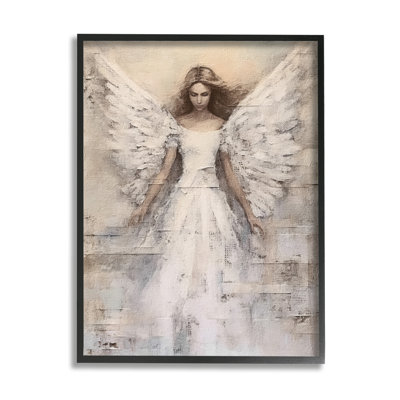 «Spiritual Abstract Angel», estampe numérique encadrée par Riley B