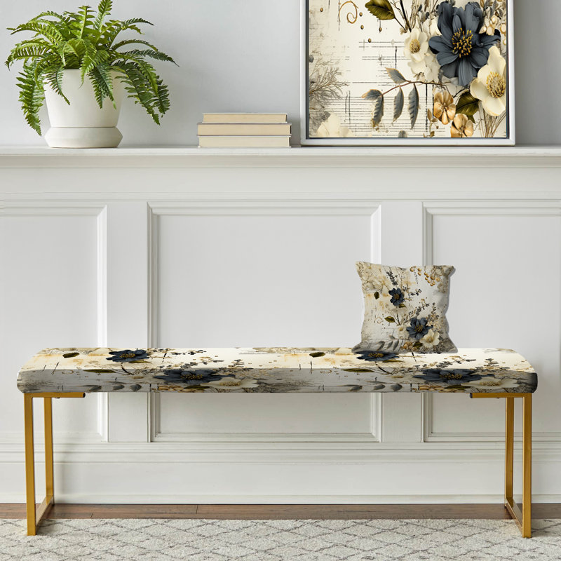 Banc géométrique gris et beige I - Boho