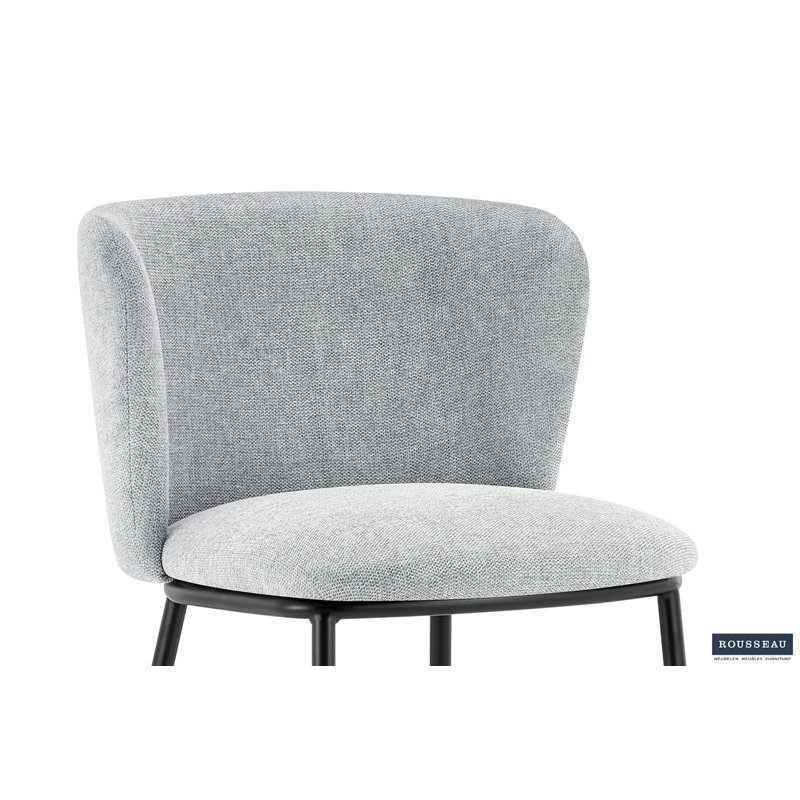 Arthur Upholstered Dining Chair, Light Grey