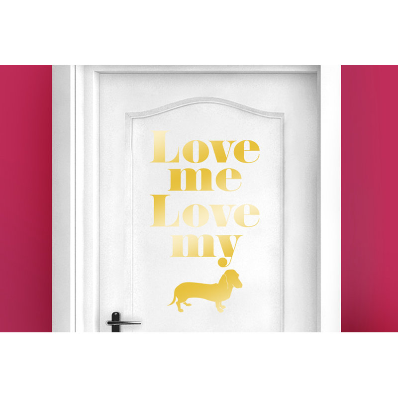 Animals Wall Decal, Shiny Gold