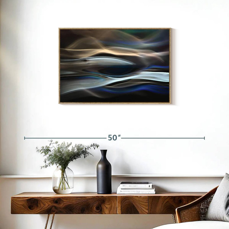 La baleine, Cadre flottant en bois naturel, 31 po x 21 po