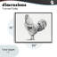 Coq en gris anthracite, estampe numérique, design par Leah Noel Art-632954817-632954829