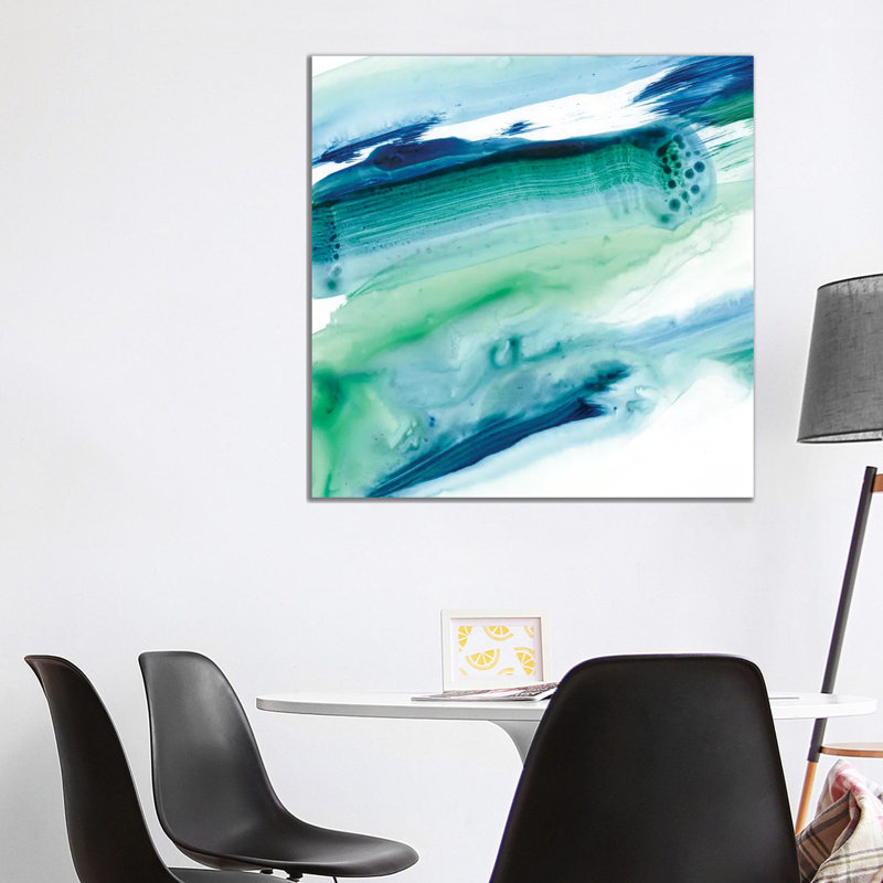 Reproduction d’art, "One Fluid motion II" par Ethan Harper, H 37 po x l 37 po x P 1,5 po, Toile tendue, Pas de tapis