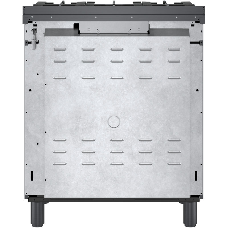 800 Series 30" 4 cu. ft. Freestanding Dual Fuel Range with True European Convection, Black