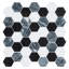 Channing 2" Hex Marble Honeycomb Mosaic Kitchen Backsplash, Bathroom, Shower, Pool, Wall and Floor Tile-50210689