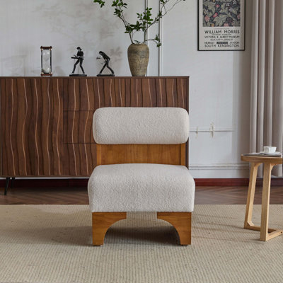 Chaises d'appoint modernes avec dossier roulé Aundray