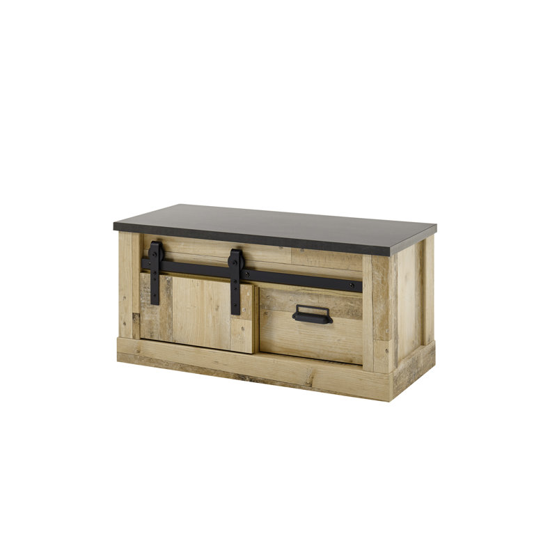 Jackeline Bench with Storage Space, Brown/Anthracite