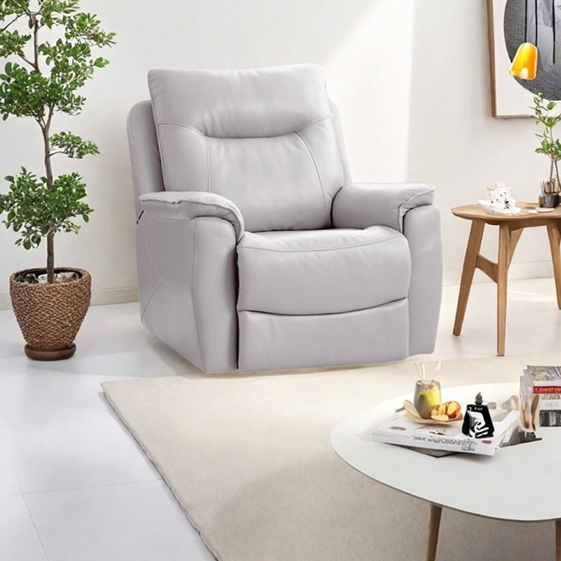 Chaise longue ergonomique en similicuir de luxe, Beige