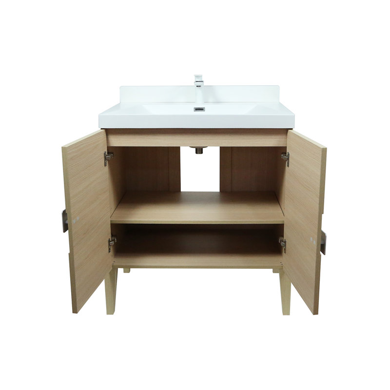 Ensemble de meuble-lavabo simple 31 po Fetnete, Neuturel, Blanc