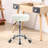 Round Adjustable Height Swivel Stool with Wheels for Office Work-698157467
