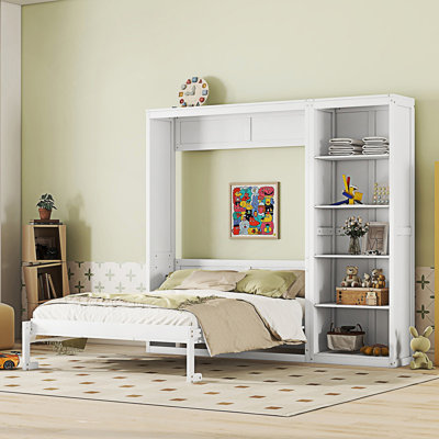 Lit escamotable mural avec tablettes Murphy