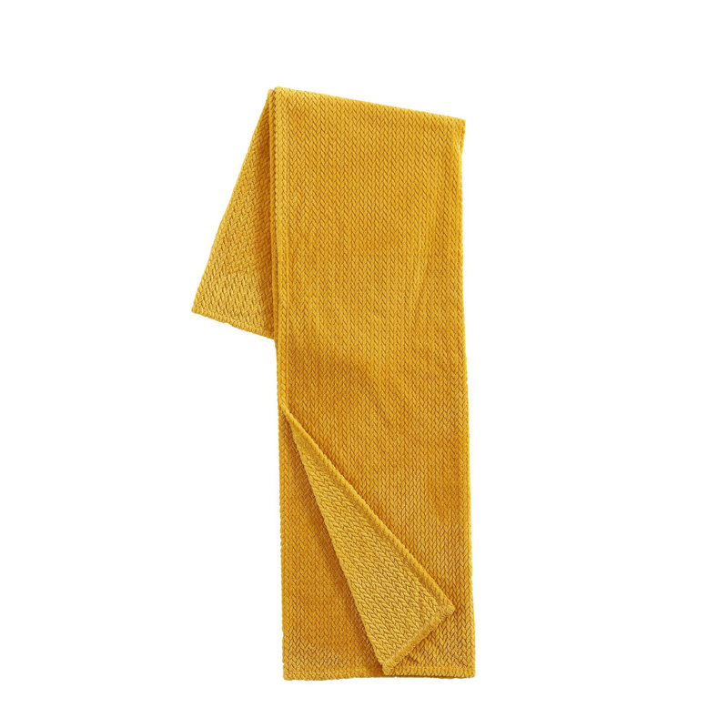 Basic Comfort Hand Woven Throw Blanket, Gold, 70" L x 50" W