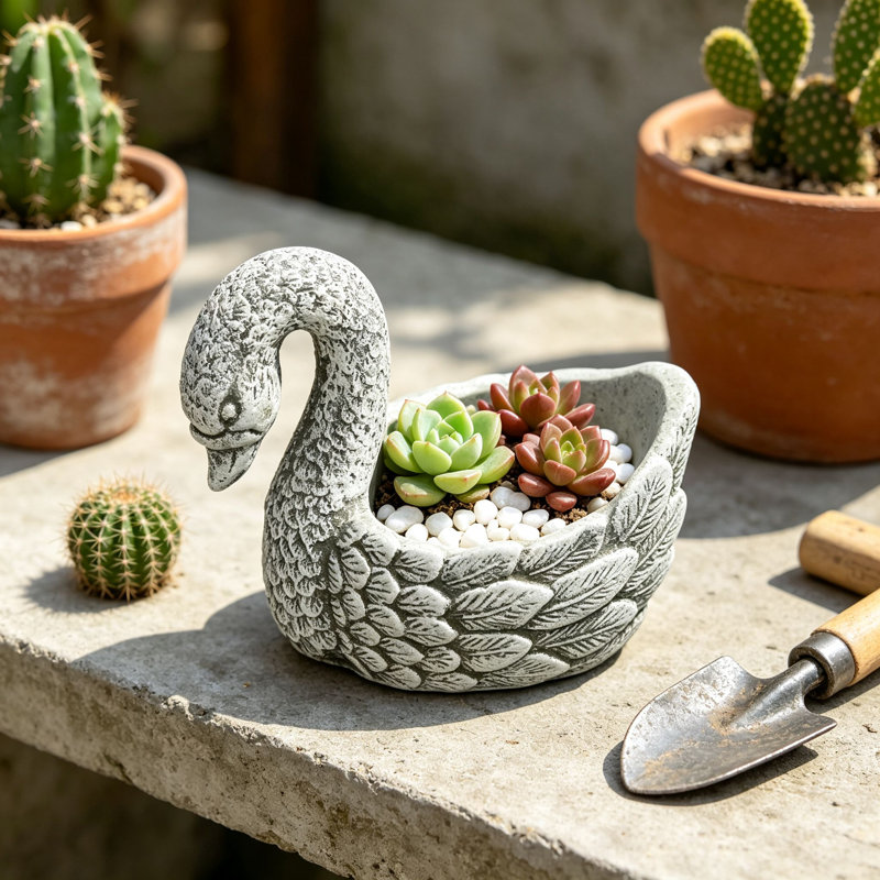 Jardinières Swan, Gris