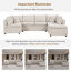 Canapé beige en chenille à accoudoirs carrés-1526976094