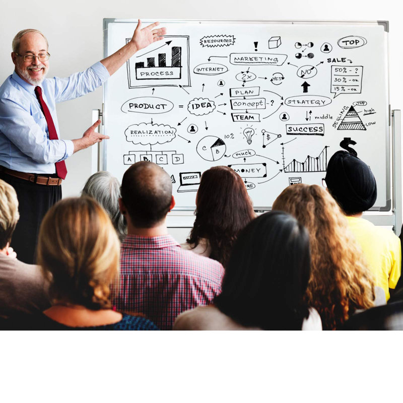 Freestanding Melamine Reversible Magnetic Medium 4' x 6' Whiteboard, Magnetic Whiteboard with Adjustable Height, Sturdy Steel Frame, Marker Tray, 360֯ Rotating Mechanism