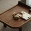 Table basse rétro et niche en bois