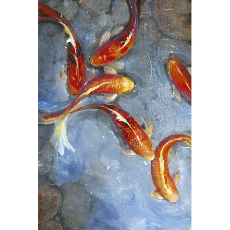 Gracieux Koi II, H 12 po x l 8 po x P 1,25 po