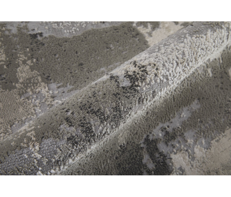 17 Stories Belen Alexander Contemporary Silver/Gray Abstract Watercolor ...