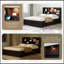 Lit plateforme polyvalent en bois avec plusieurs caractéristiques fonctionnelles pour les chambres d'adolescent