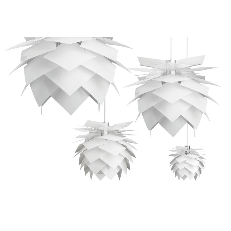 Pineapple 1 - Light Unique/Statement Pendant, 35cm H x 35cm W x 35cm D, White