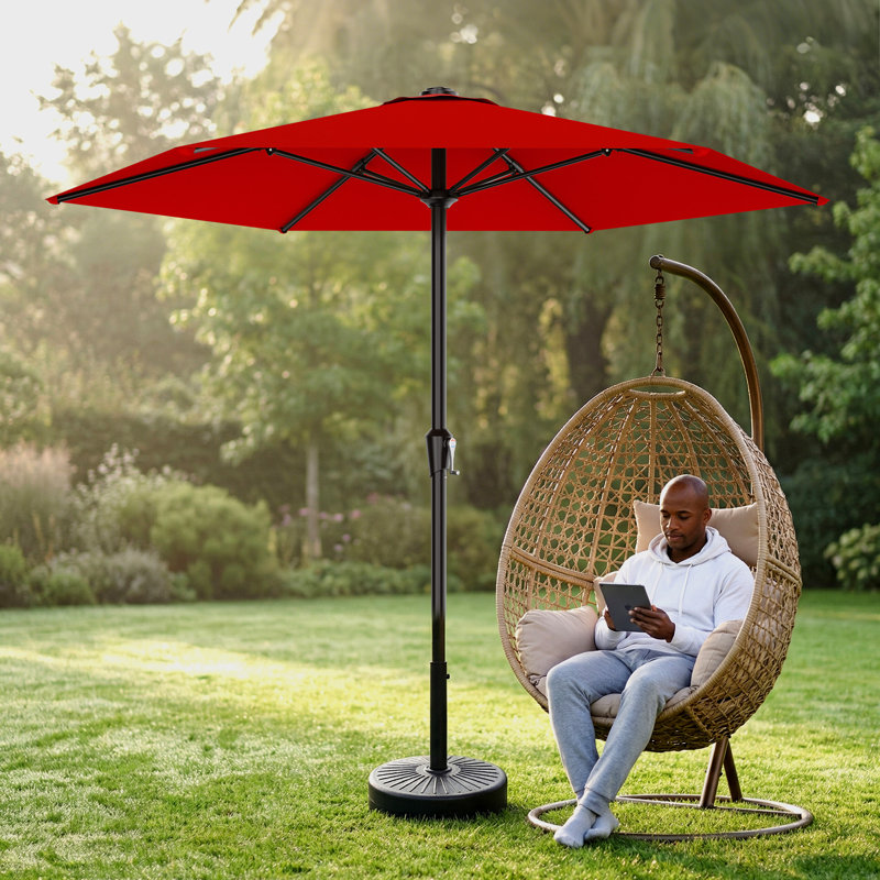  Parasol de marché 9 pi , Rouge