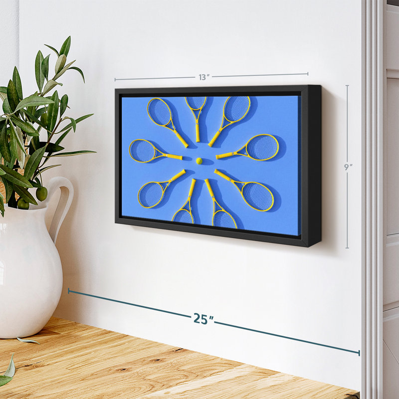 Cercle de raquette de tennis, art mural, H 13 po x l 9 po