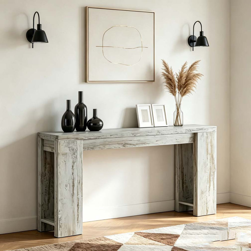 Table d'entrée en bois, console