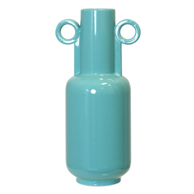 Dann Foley Lifestyle - Ares Ceramic Vase - 10"W x 10"D x 20"H - Gloss Tomato Red