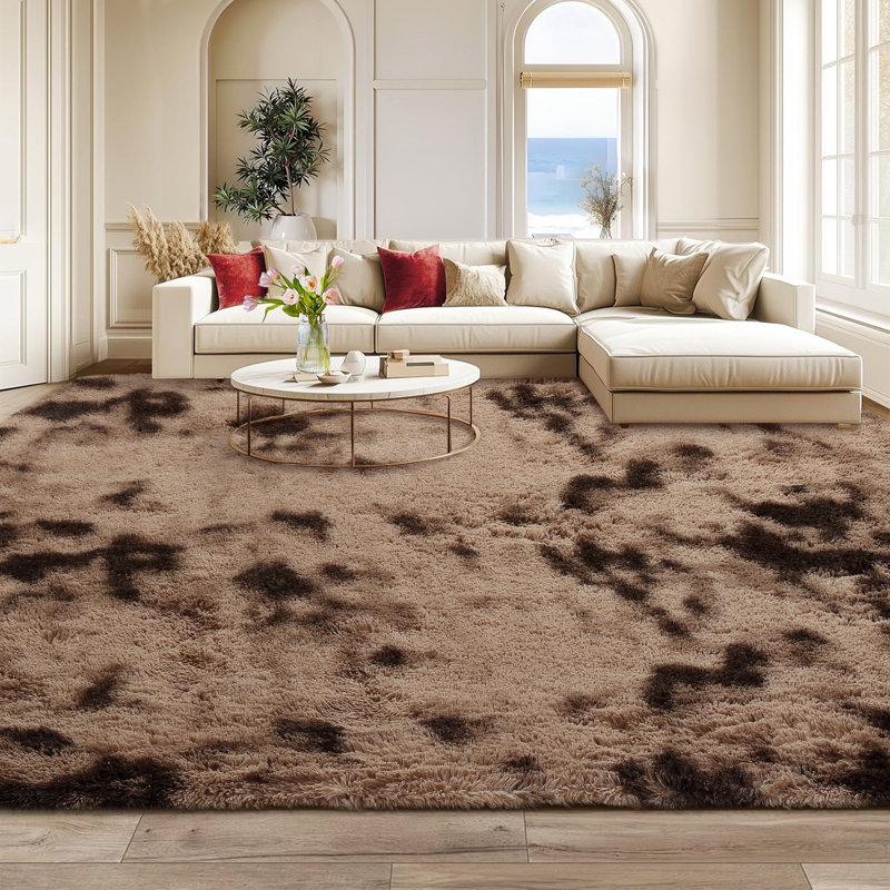 Tie-Dye Washable Shag Area Rugs Non-Slip Fluffy Shag Plush Fuzzy Shaggy Rug for Living Room, Bedroom, Home Decor