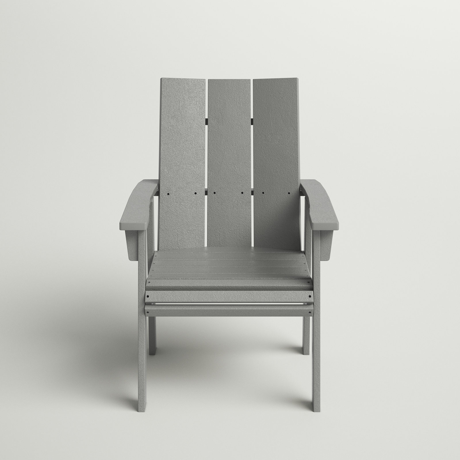 POLYWOOD Modern Curveback Adirondack Dining Chair, Slate Gray