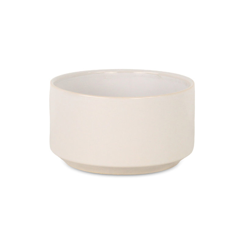 Pot large en céramique Kingsbridge, H 4,25 po x l 7,5 po x P 7,5 po, Blanc