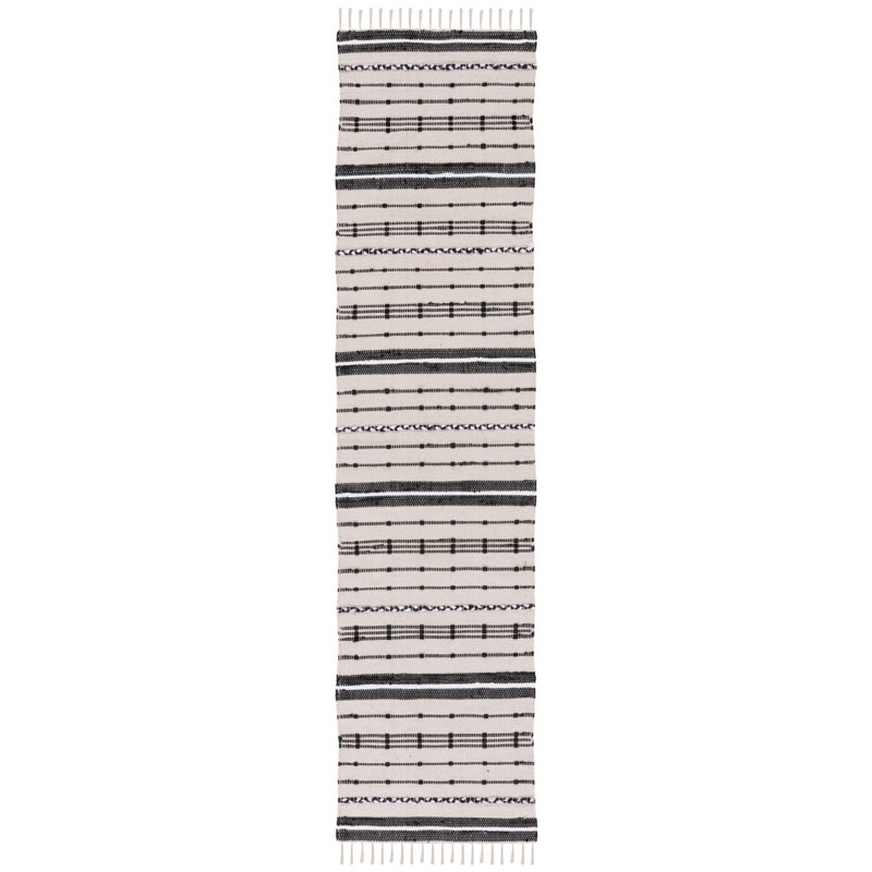 Attina Striped Kilim Flat Weave Cotton Striped Rug, Runner 2'3" x 9'