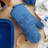 FIESTA Breezy Floral Oven Mitt, Twilight Blue, 7"x13"