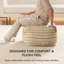 Repose-pieds rembourré beige Maryann-117301716