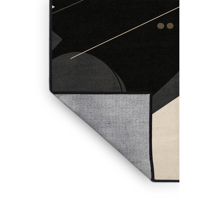 Tapis gris chic et élégant lavable à la machine Cilegon Shadow Assassin, 5 x 7