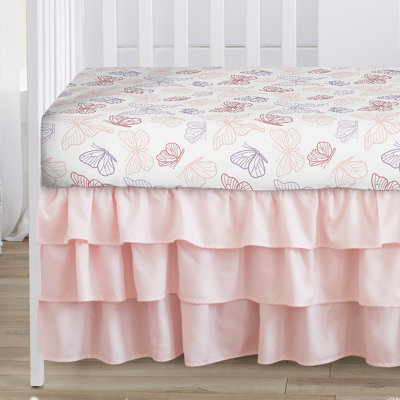 Butterfly 4 - Piece Crib Bedding Set