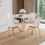 Joey Beech Solid Wood Base Dining Table-265726521