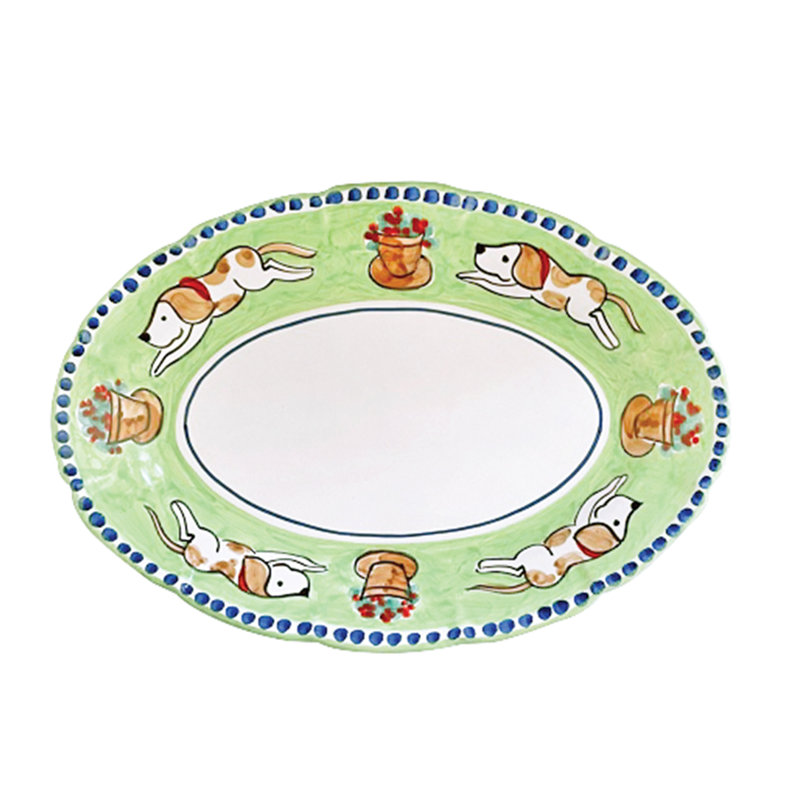 Campagna Cane Terra Cotta Platter